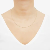 Gold Addiction Womens 10K Gold 16 Inch Curb Chain Necklace