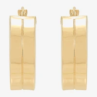 Made in Italy Womens 10K Gold 21mm Hoop Earrings