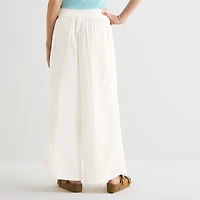 Arizona Womens Juniors Flare Mid Rise Pull-On Pant
