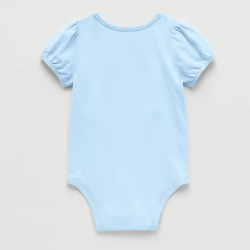 Okie Dokie Baby Girls Round Neck Short Sleeve Bodysuit