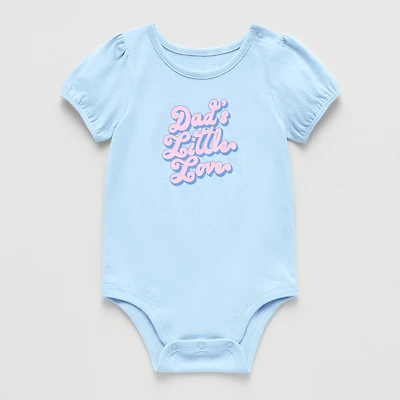 Okie Dokie Baby Girls Round Neck Short Sleeve Bodysuit