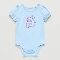 Okie Dokie Baby Girls Round Neck Short Sleeve Bodysuit