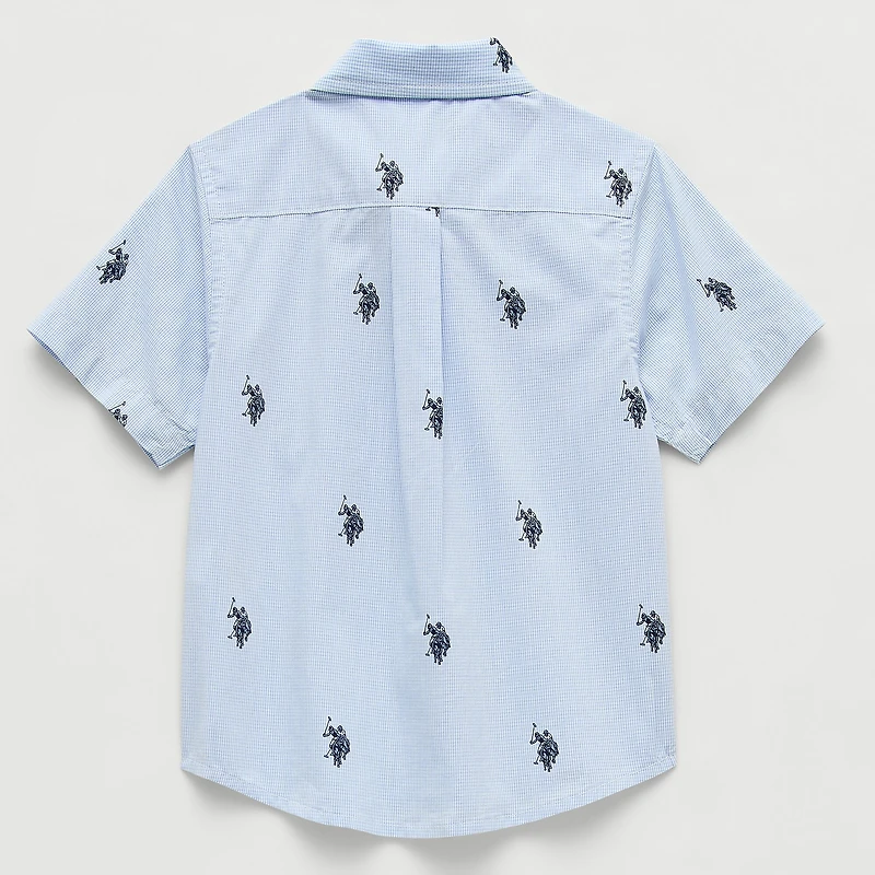 U.S. Polo Assn. Toddler Boys Short Sleeve Regular Fit Button-Down Shirt