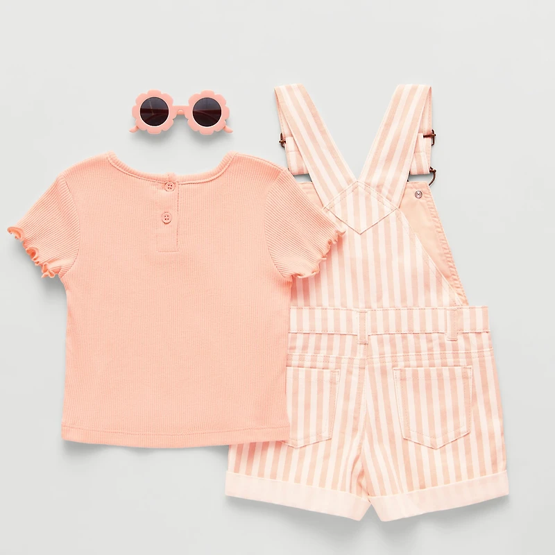 Little Lass Toddler Girls 2-pc. Shortall Set