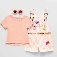 Little Lass Toddler Girls 2-pc. Shortall Set
