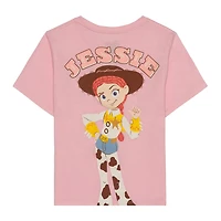 Little & Big Kid Girls Crew Neck Short Sleeve Regular Fit Jessie Graphic T-Shirt