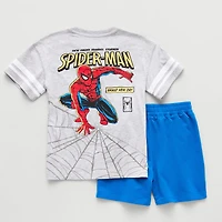 Disney Collection Little & Big Kid Boys Marvel Spiderman 2-pc. Short Set