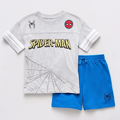 Disney Collection Little & Big Kid Boys Marvel Spiderman 2-pc. Short Set