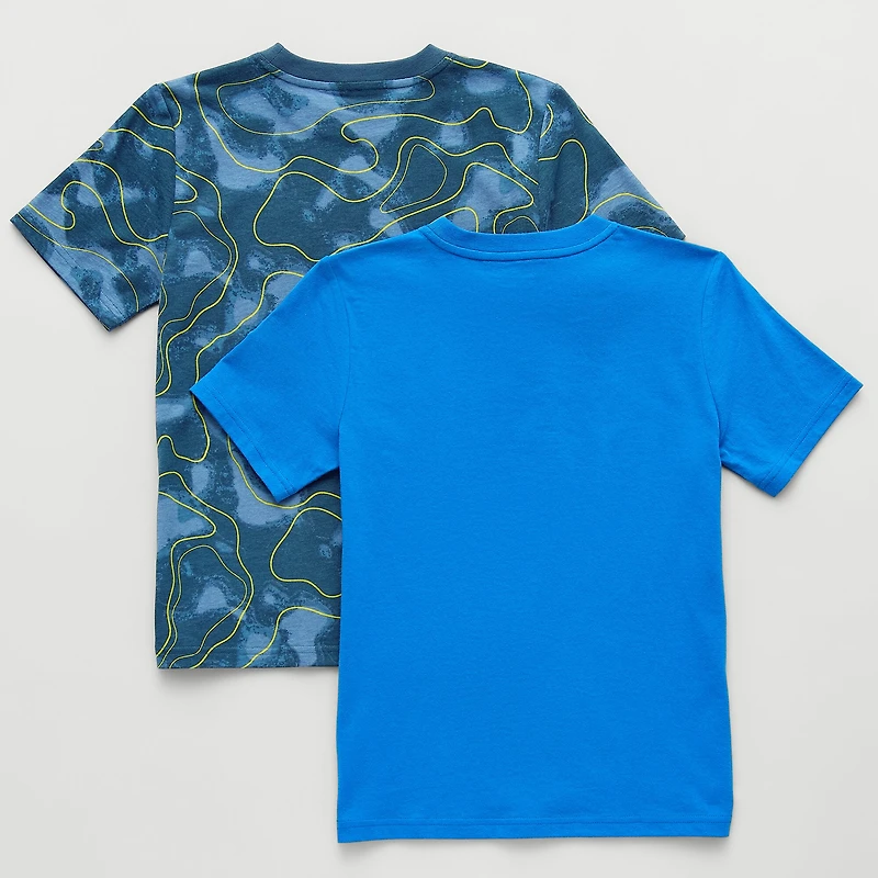 Xersion Little & Big Kid Boys Crew Neck Short Sleeve Regular Fit Graphic T-Shirt-2PC