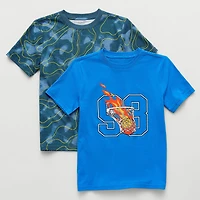 Xersion Little & Big Kid Boys Crew Neck Short Sleeve Regular Fit Graphic T-Shirt-2PC