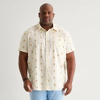 mutual weave Mens Short Sleeve Regular Fit Big and Tall Button-Down Shirt