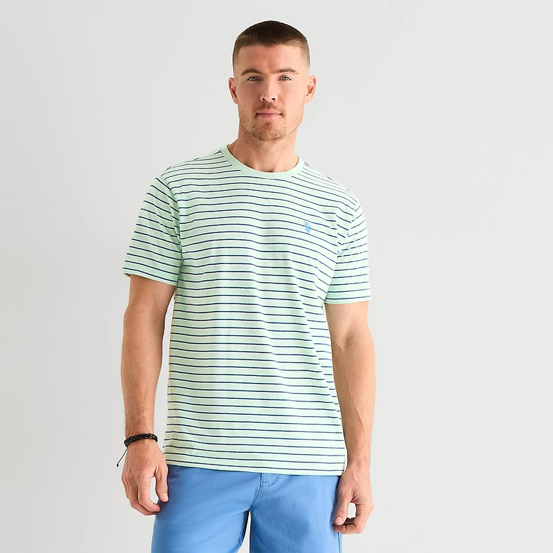 U.S. Polo Assn. Stretch Mens Crew Neck Short Sleeve T-Shirt