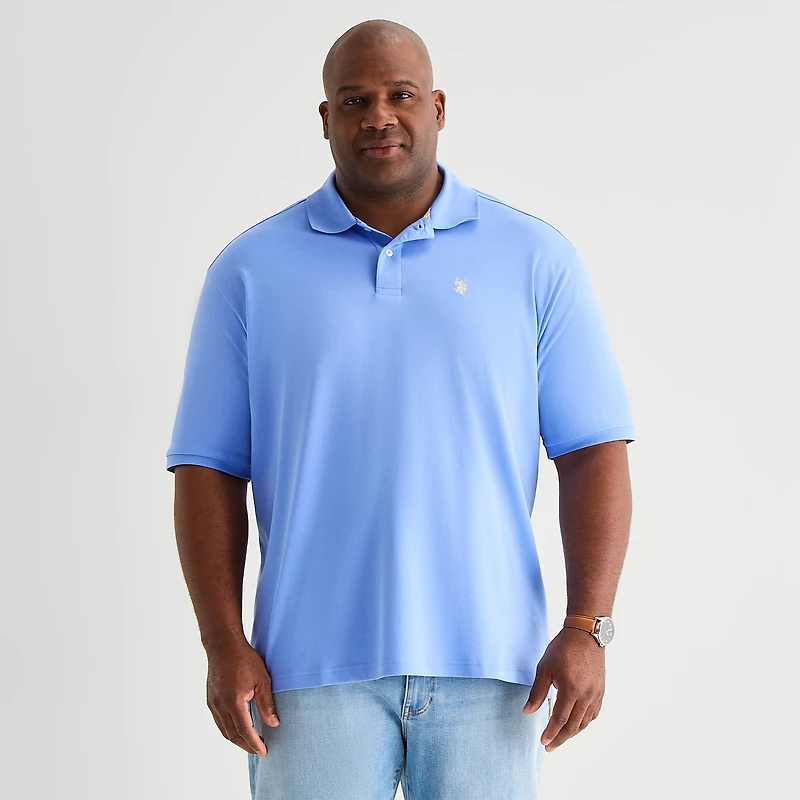 U.S. Polo Assn. Interlock Big and Tall Mens Classic Fit Short Sleeve Shirt