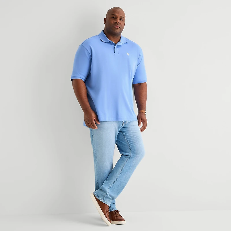 U.S. Polo Assn. Interlock Big and Tall Mens Classic Fit Short Sleeve Shirt