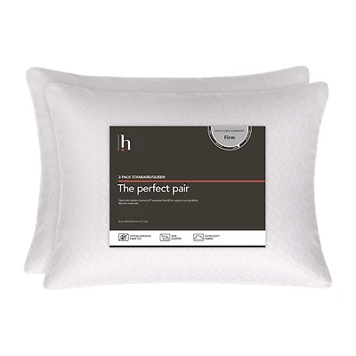 Home Expressions Perfect pair 2-Pack Standard/Queen Pillows