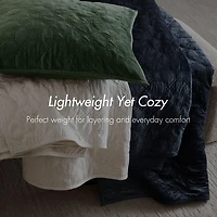Madison Park Emery 3-Pc Velvet Quilt Set