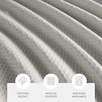 Casual Comfort Cotton Blend Textured Waffle Shower Curtain