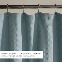 Casual Comfort Cotton Blend Textured Waffle Shower Curtain