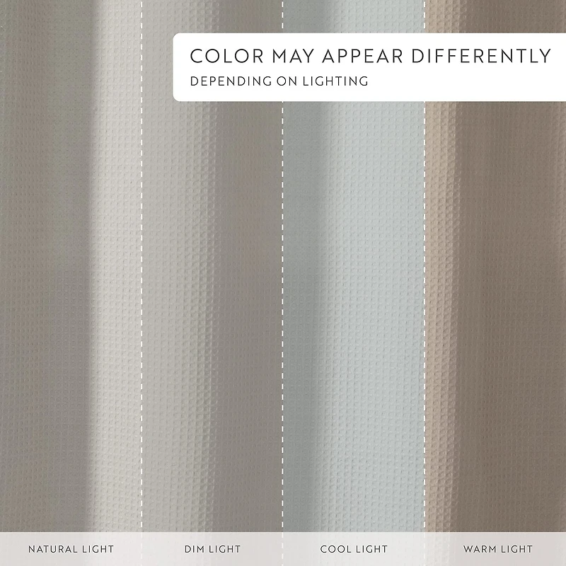 Casual Comfort Cotton Blend Textured Waffle Shower Curtain