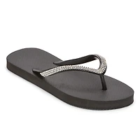 Mixit Womens Rhinestone Flip-Flops