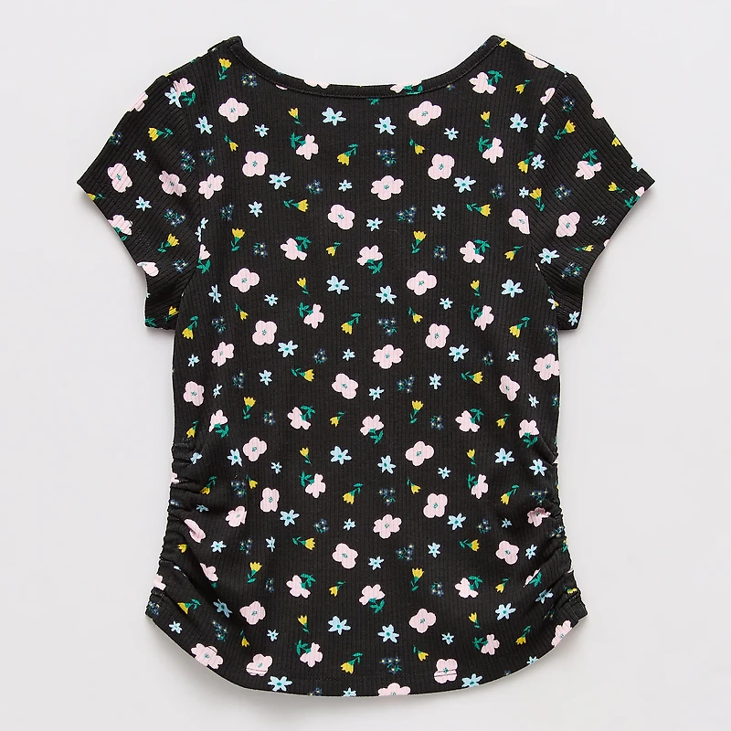 Thereabouts Little & Big Kid Girls Round Neck Short Sleeve T-Shirt