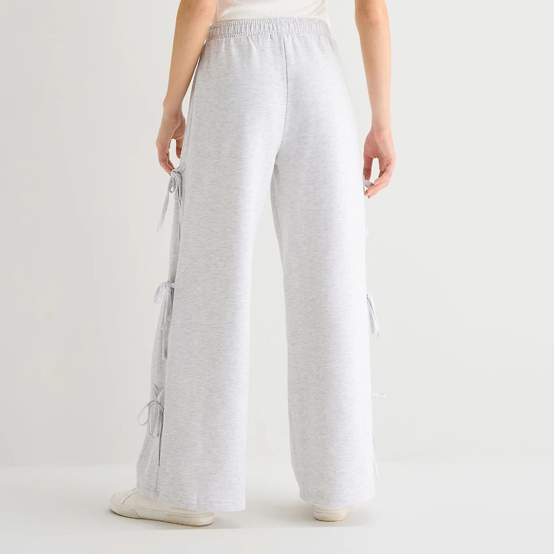 Forever 21 Womens Juniors Wide Leg Mid Rise Pull-On Pant