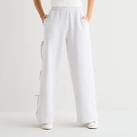 Forever 21 Womens Juniors Wide Leg Mid Rise Pull-On Pant