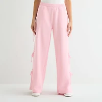 Forever 21 Womens Juniors Wide Leg Mid Rise Pull-On Pant