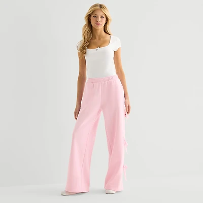 Forever 21 Womens Juniors Wide Leg Mid Rise Pull-On Pant