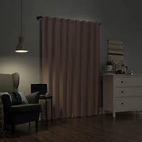 Sun Zero Cyrus Thermal Rod Pocket Back Tab Energy Saving 100% Blackout Single Curtain Panel