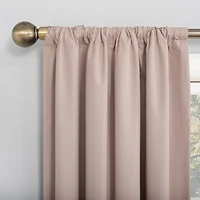 Sun Zero Cyrus Thermal Rod Pocket Back Tab Energy Saving 100% Blackout Single Curtain Panel