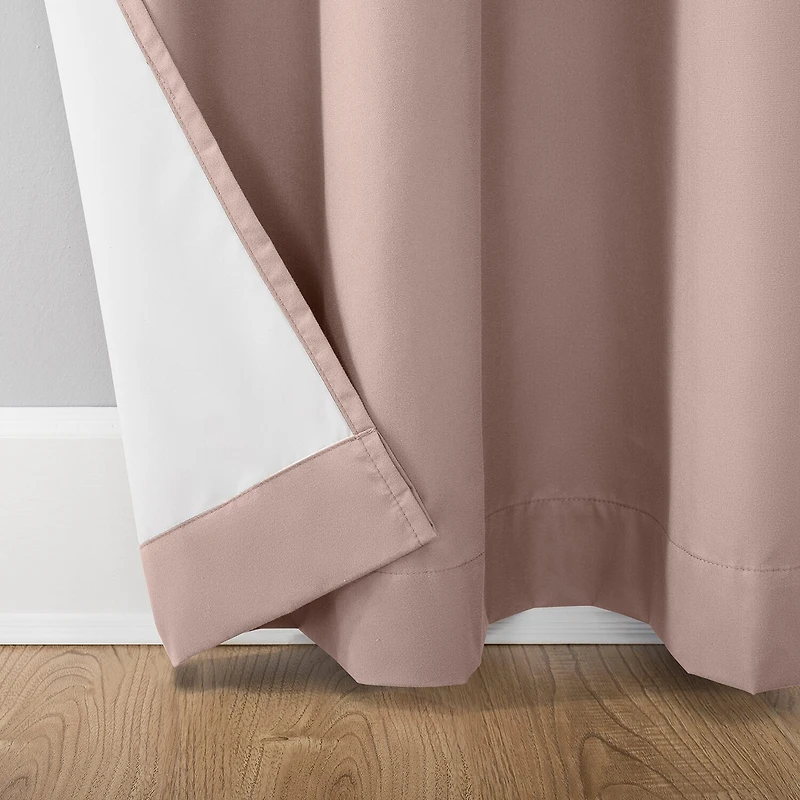 Sun Zero Cyrus Thermal Rod Pocket Back Tab Energy Saving 100% Blackout Single Curtain Panel