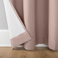 Sun Zero Cyrus Thermal Rod Pocket Back Tab Energy Saving 100% Blackout Single Curtain Panel
