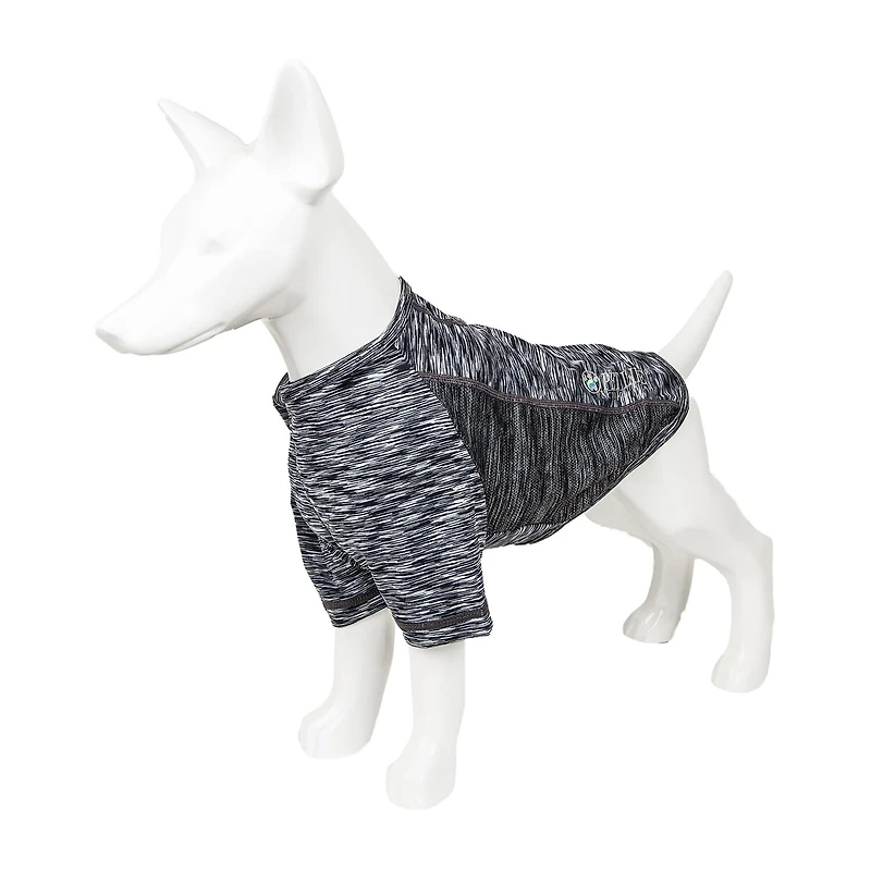 Pet Life ® Active 'Warf Speed' Heathered Ultra-Stretch Sporty Performance Dog T-Shirt