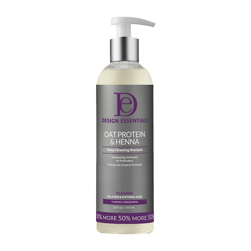 Design Essentials Oat Protein And Henna Deep Cleansing Shampoo 12 oz.