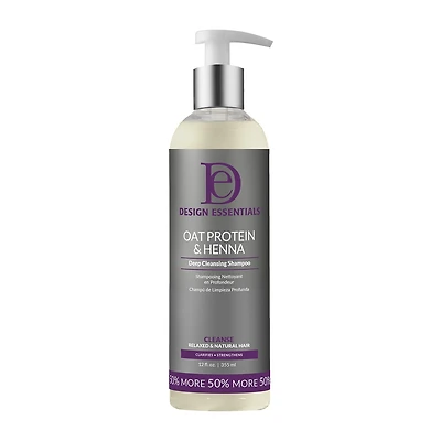 Design Essentials Oat Protein And Henna Deep Cleansing Shampoo 12 oz.