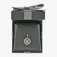 (H-I / Si2) Womens 1 CT. T.W. Lab Grown White Diamond 10K Gold Round 18 Inch Pendant Necklace