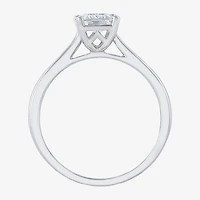 (H-I / SI2) Womens 1 1/2 CT. Lab-Grown White Diamond 14K Gold Emerald Solitaire Engagement Ring