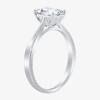 (H-I / SI2) Womens 1 1/2 CT. Lab-Grown White Diamond 14K Gold Emerald Solitaire Engagement Ring