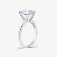 (G / VS2) Womens 3 CT. Lab-Grown White Diamond 14K Gold Emerald Solitaire Engaement Ring