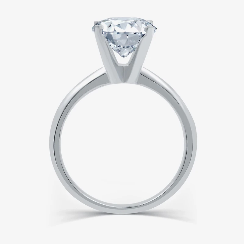 (G / VS2) Womens 3 CT. Lab-Grown White Diamond 14K Gold Oval Solitaire Engaement Ring