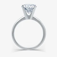 (G / VS2) Womens 3 CT. Lab-Grown White Diamond 14K Gold Oval Solitaire Engaement Ring