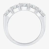 (H-I / I1) Womens 2 CT. T.W. Lab Grown White Diamond 10K Gold 5-Stone Anniversary Band