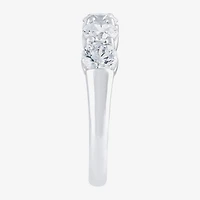 (H-I / I1) Womens 2 CT. T.W. Lab Grown White Diamond 10K Gold 5-Stone Anniversary Band