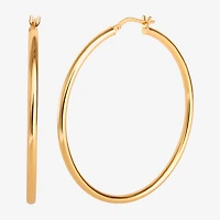 14K Gold over Silver 50mm Hoop Earrings