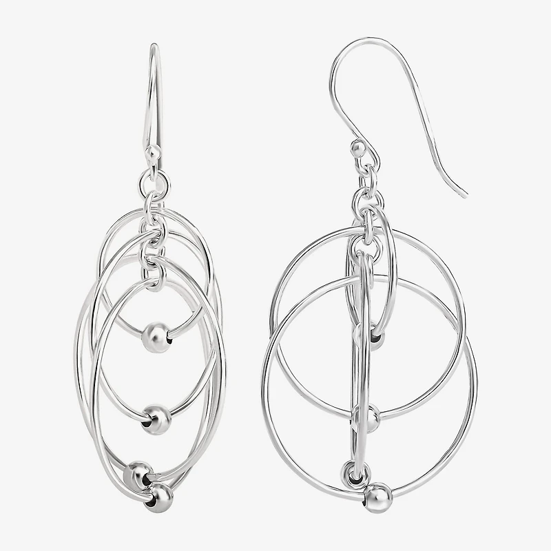 Womens Sterling Silver Earring Set