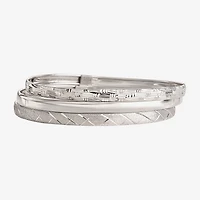 Sterling Silver Triple Bangle Bracelet Set