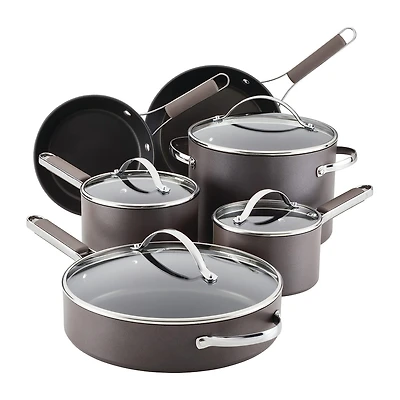 Ayesha Curry Hard Anodized 10-pc. Cookware Set