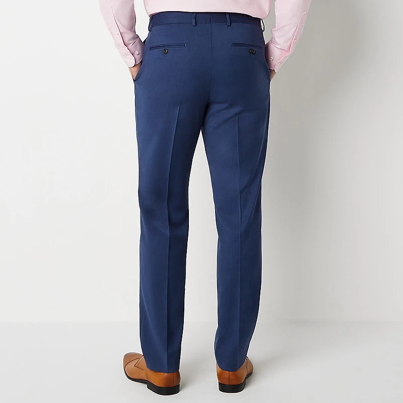 Stafford Coolmax All Season Ecomade Signature Birdseye Mens Stretch Fabric Slim Fit Flat Front Suit Pant