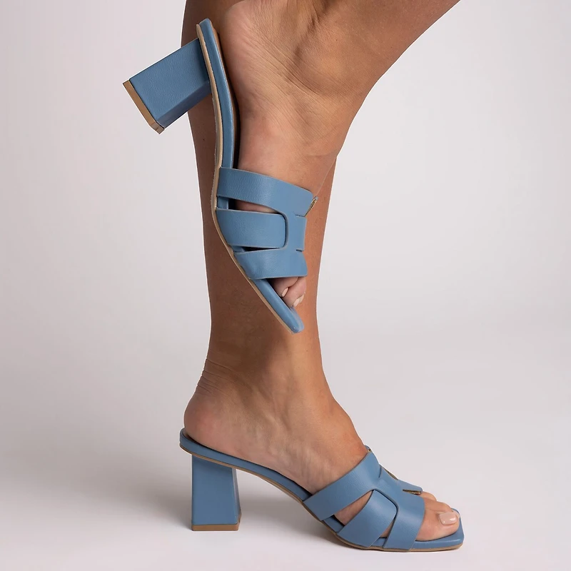 Journee Collection Renatta Womens Round Open Toe Block Heel Pumps